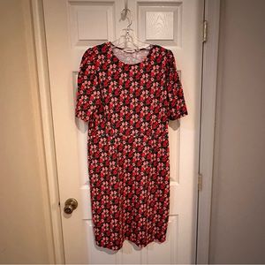 Floral cotton Boden dress with elbow length sleeves 14L